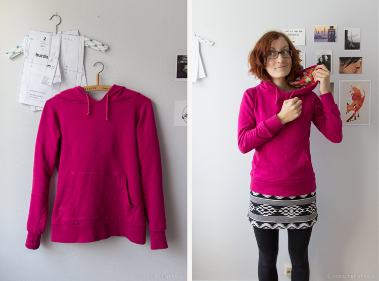The Pink Sweater with the crazy lining fabric | naehzimmerblog.de