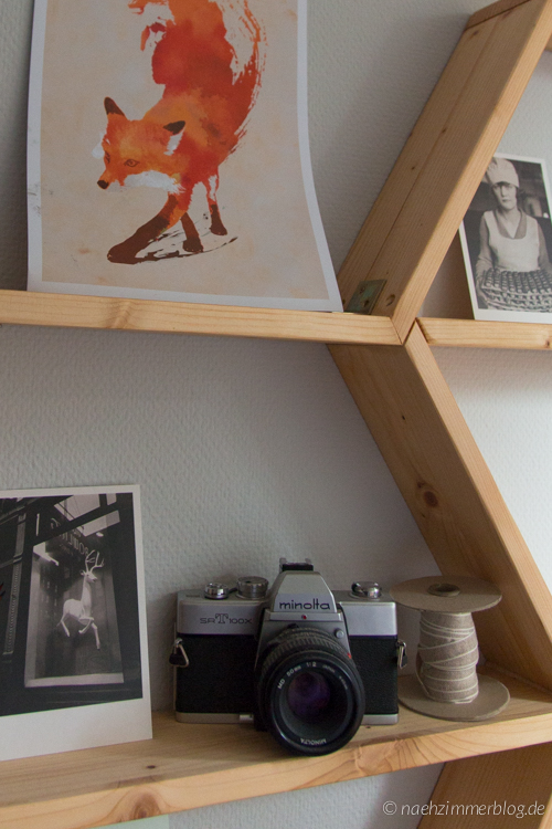 Decorated DIY Honeycomb Shelves | makemakeblog.com